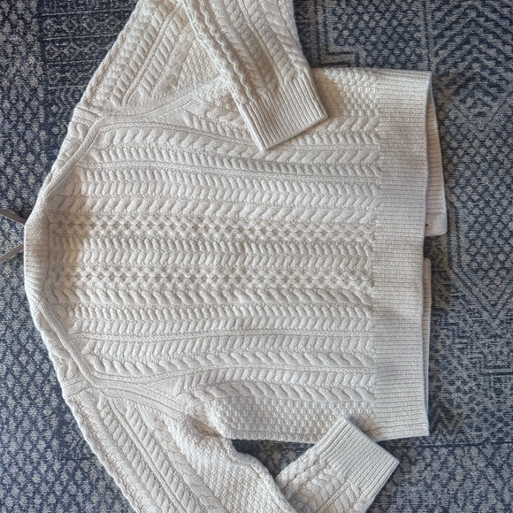 DOEN Marilene Ivory Cable Knit Cardigan Sweater - Picture 7 of 7